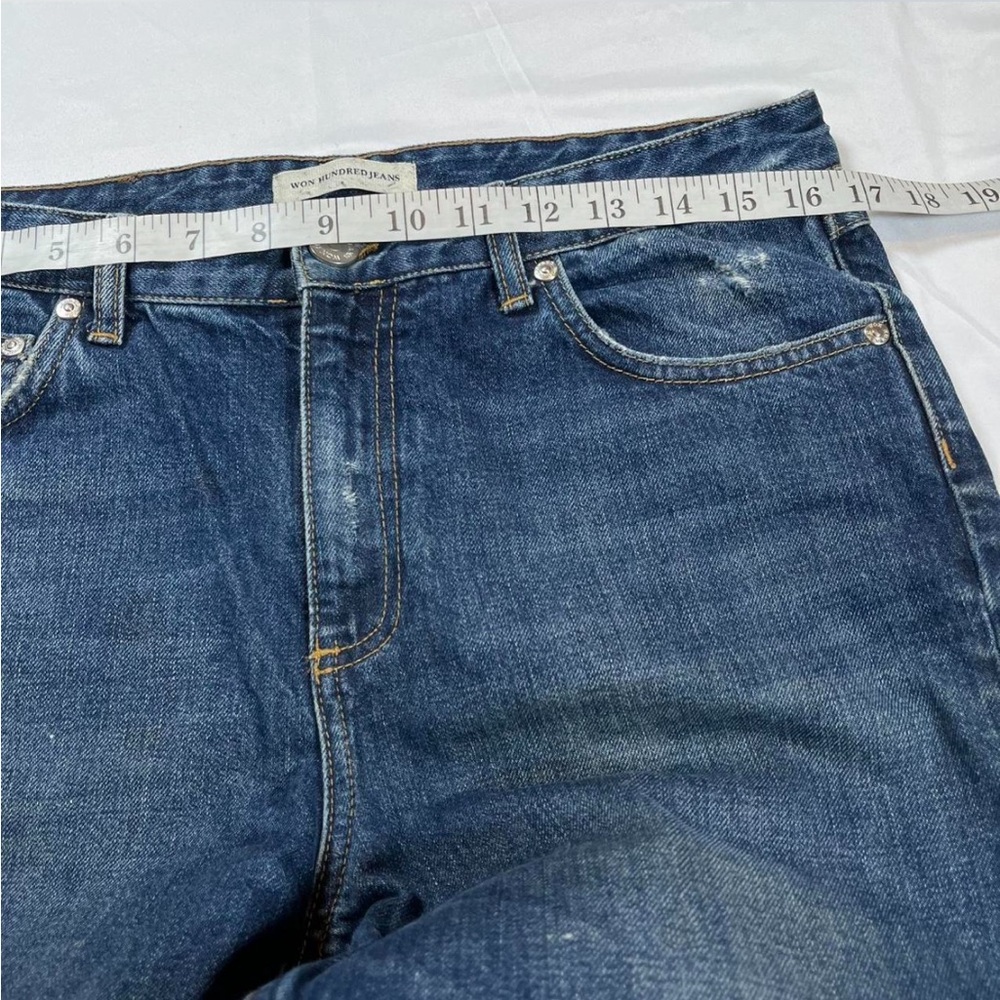 Won Hundred Jeans Nathalie Cropped Relaxed Straight Leg Size 29 - Picture 8 of 9